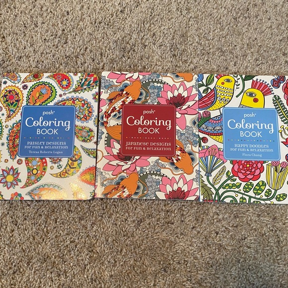 Adult Coloring Books (3) - Picture 1 of 2